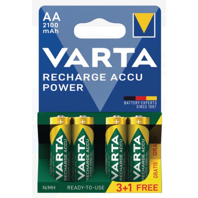 ΜΠΑΤΑΡΙΑ VARTA RECHARGE (Επαναφορτιζόμενη) ΑΑ (4τμχ)