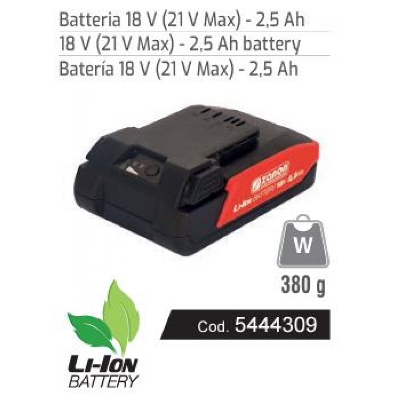 ΜΠΑΤΑΡΙΑ ZANON 21.0V(MAX) 18.0V(RATED) - 2.5Ah (για ZP-180 / ZP-190 / ZP-200)